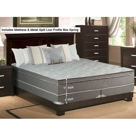 5 inch box spring queen smart wayton 10inch medium plush innerspring euro top mattress and 5inch split 5 inch box spring queen smart wayton 10inch medium plush innerspring euro top mattress and 5inch split